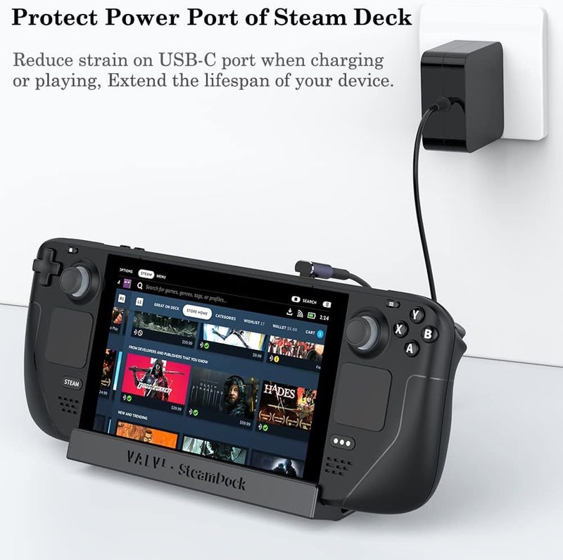 AuviPal محول USB C ذكر بزاوية 90 درجة إلى USB C أنثى، محول USB Type C ممتد لأعلى ولأسفل لجهاز Steam Deck، ROG Ally، Switch، Notebook، PC، Tablet، Phone والمزيد - عبوة 2 - Image 3